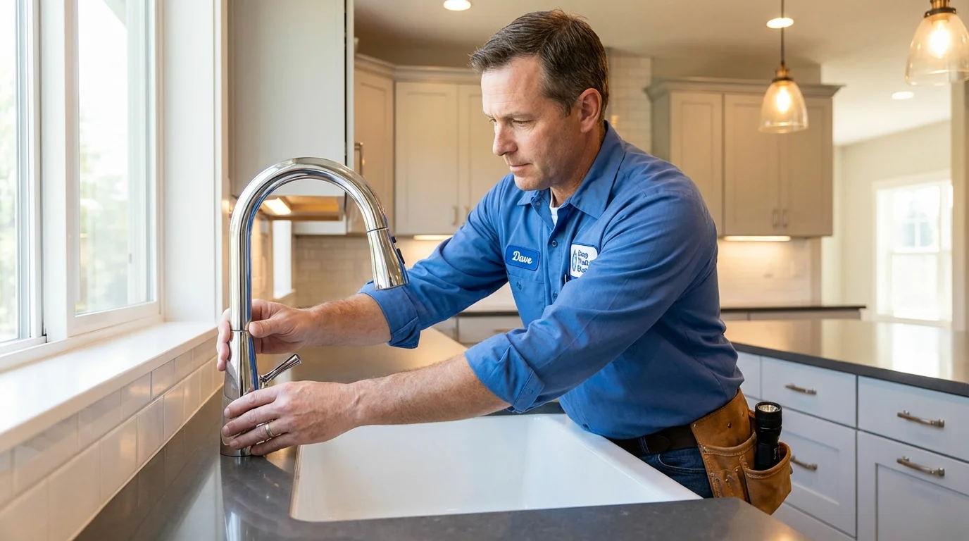 Kitchen faucet installation by Johns Plumbing LLC in Palo